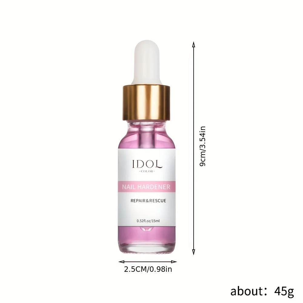 IDOL COLOR Durcisseur d'ongles, répare et nourrit les ongles endommagés, améliore la brillance des ongles, la dureté et la ténacité, 0,51 FL Oz