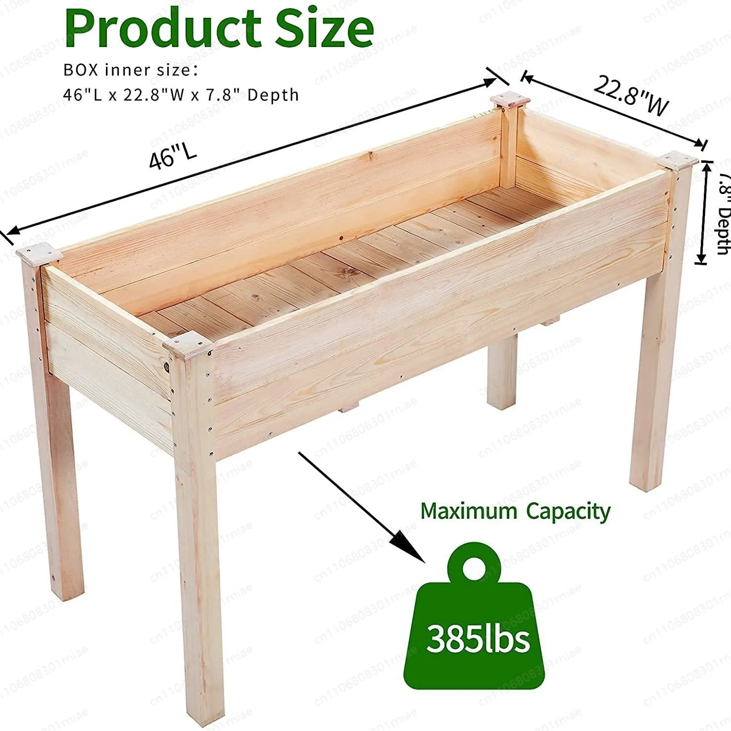 Customized solid wood elevated garden bed wooden flower pot suitable for vegetables and flowers