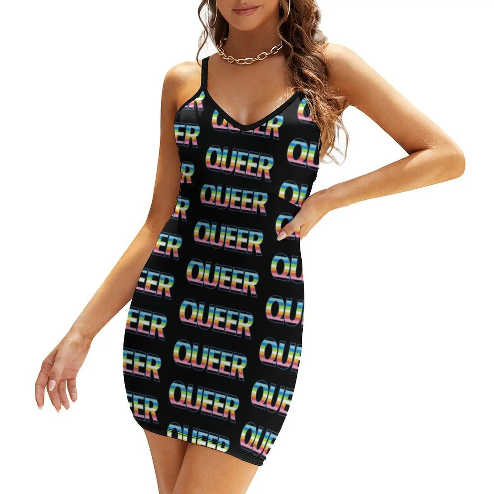 

QUEER - Queer Pride Flag 2.0 Sling Dress dresses for special events summer dress korean women dresses for prom