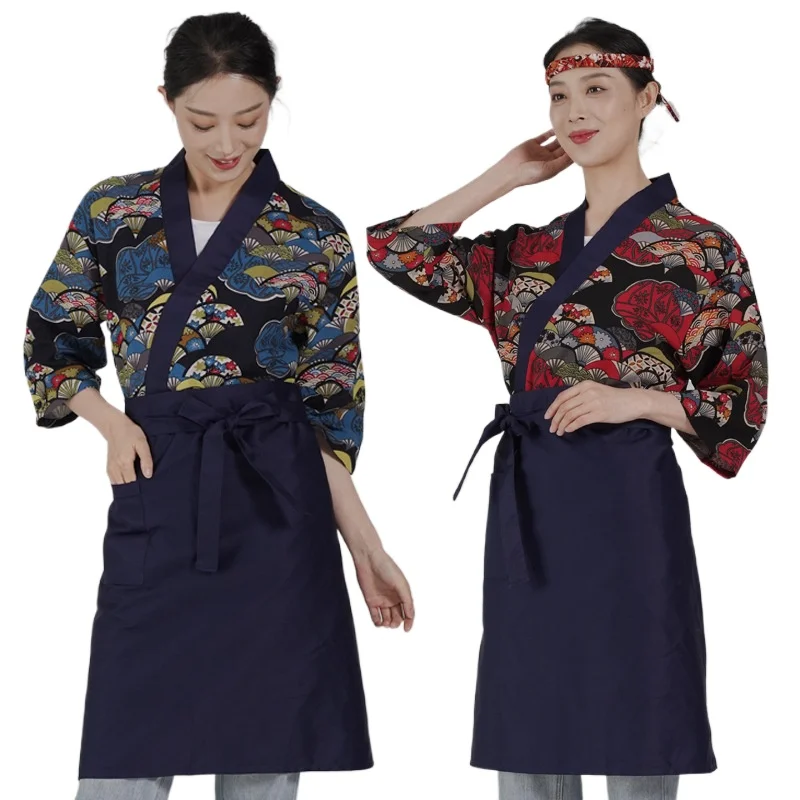 Japanese Cuisine Clothes Sushi Kimono,Korean-style Restaurant Chef Costume Embroidery