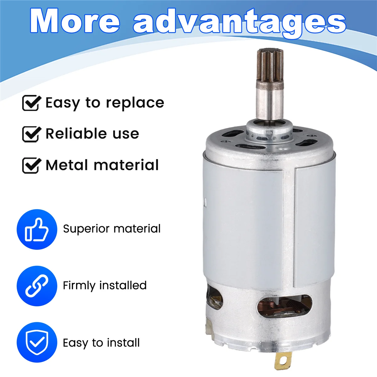 AA98 DC21V 8 Teeth Motor -550VD H3 for 50027484 WU390 WX390 WX390.1 Electric Drill Metal Gear Motor Tools Parts