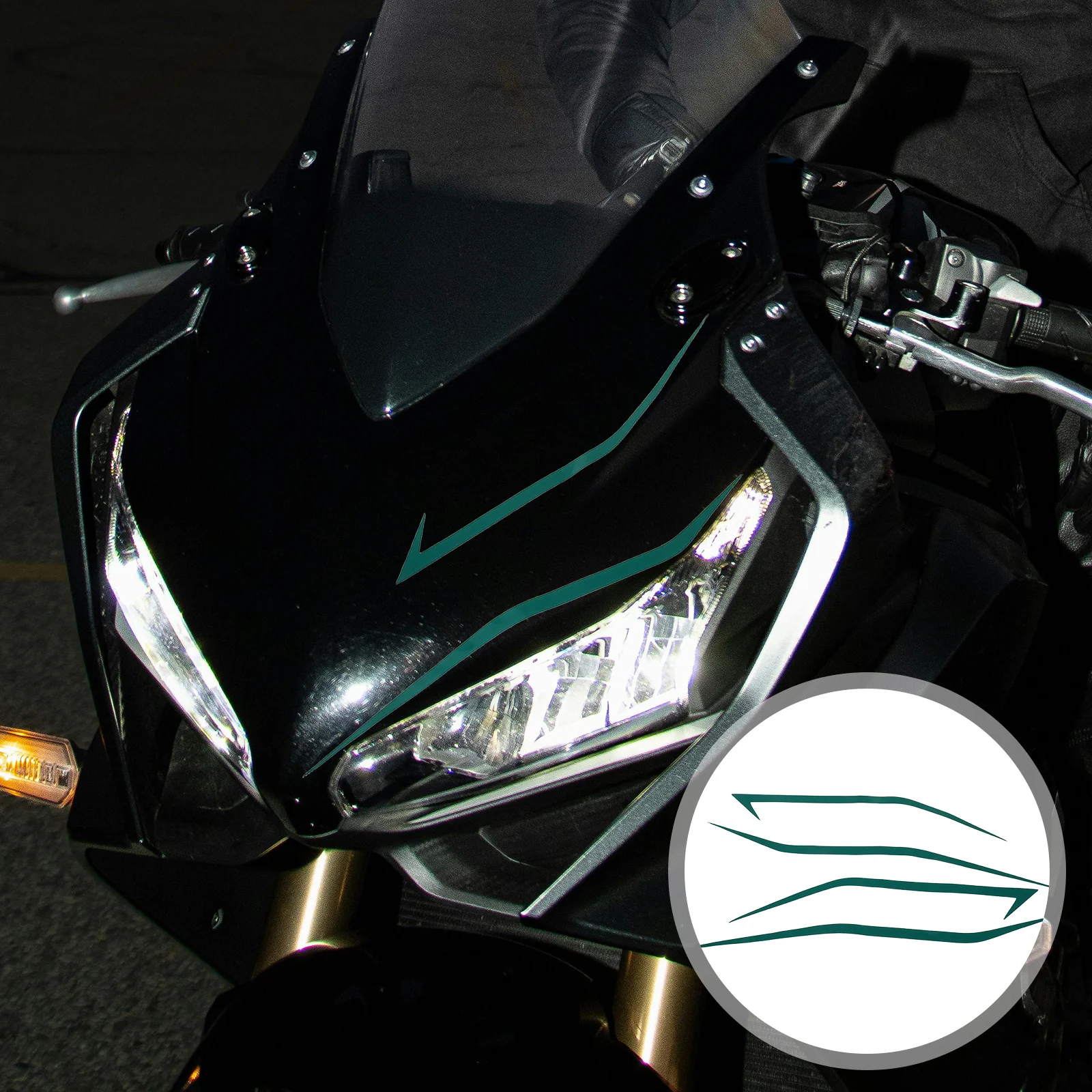 

Adhesive Motorcycle Decorative Decal Vehicle Reflective Waterproof Sticker Self-Adhesive Outdoor Motorcycle Stickers