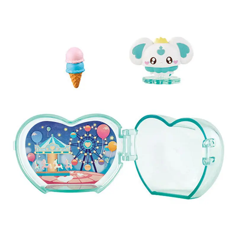 반다이 프리큐어 프리큐어 엘프 오두막 장식품 가샤폰 장난감 애니메이션 피규어 모델 장난감 귀여운 마오 마오 마이 스노우 코코아 펄세이터 넛츠