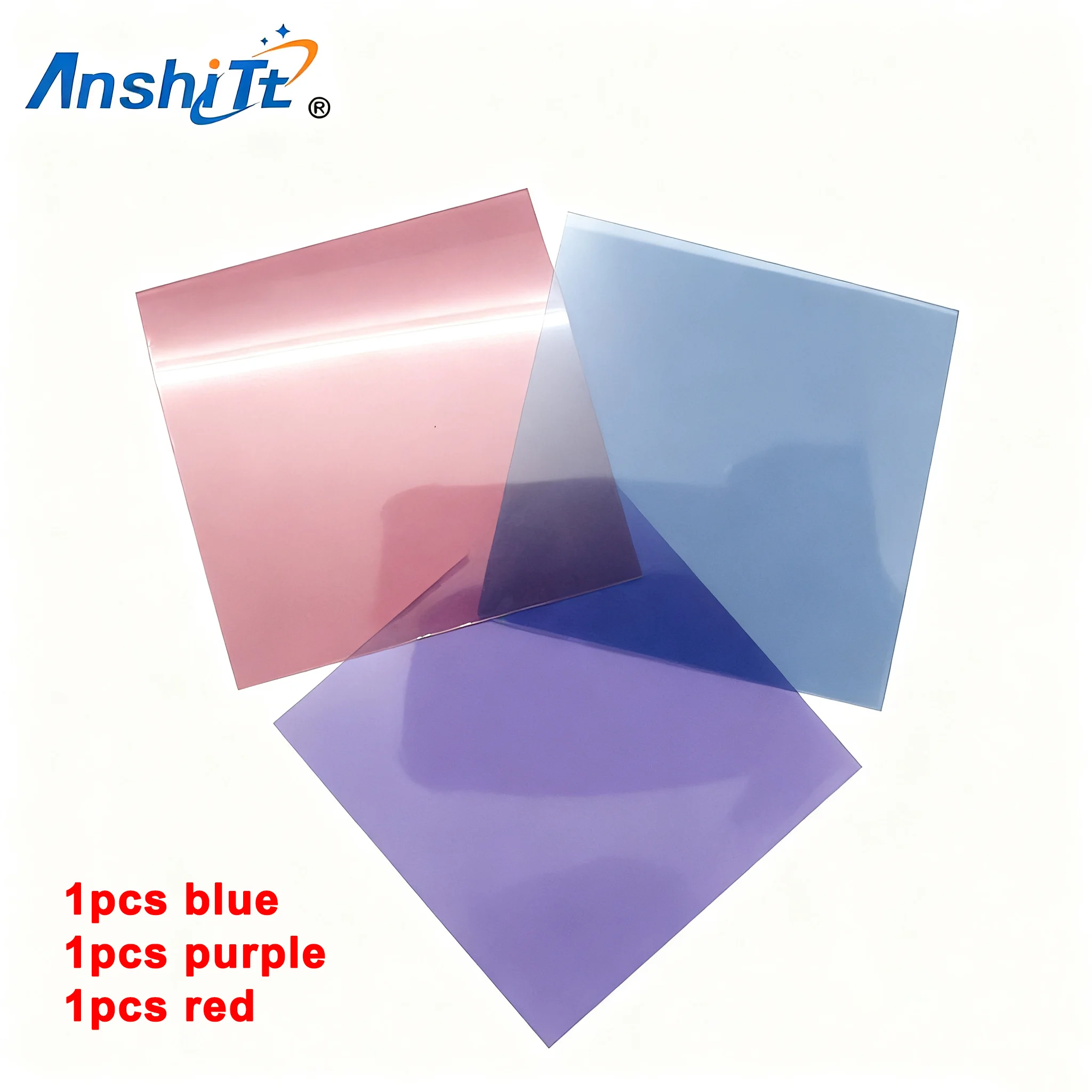 

3 Pack 5*5cm 90 degree translucent Red Color linear polarizing film, Polarized Lens Polarization Filters for G-SHOCK LCD Watch