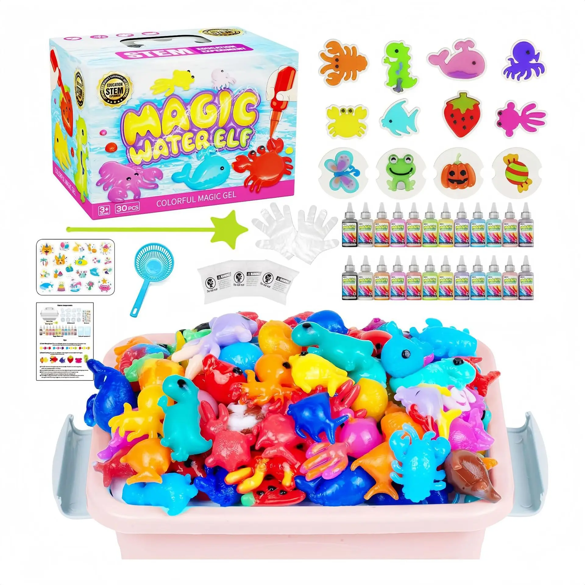 Magic Water Elf DIY Set,Handmade Little Artist Graffiti Toy,Magic Hydrogel,Children's Creative Handmade Birthday Christmas Gifts