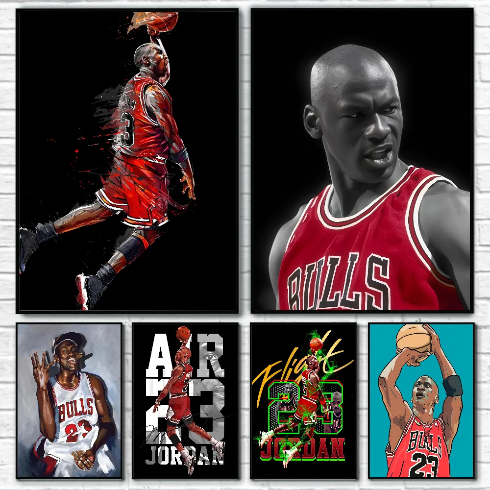 M-Michael Jordan Poster Paper Print Home Living Room Bedroom Entrance Bar Cafe Art Painting Decoration