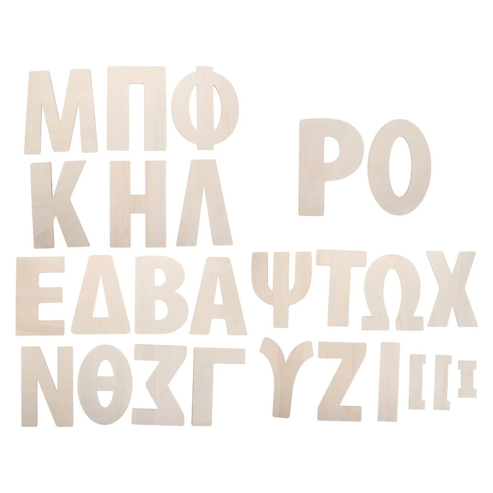 

24Pcs Wooden Greek Letters Unfinished Large Alphabet Tiles for DIY Crafts Wall Decor Learning Projects Sorority Fraternity