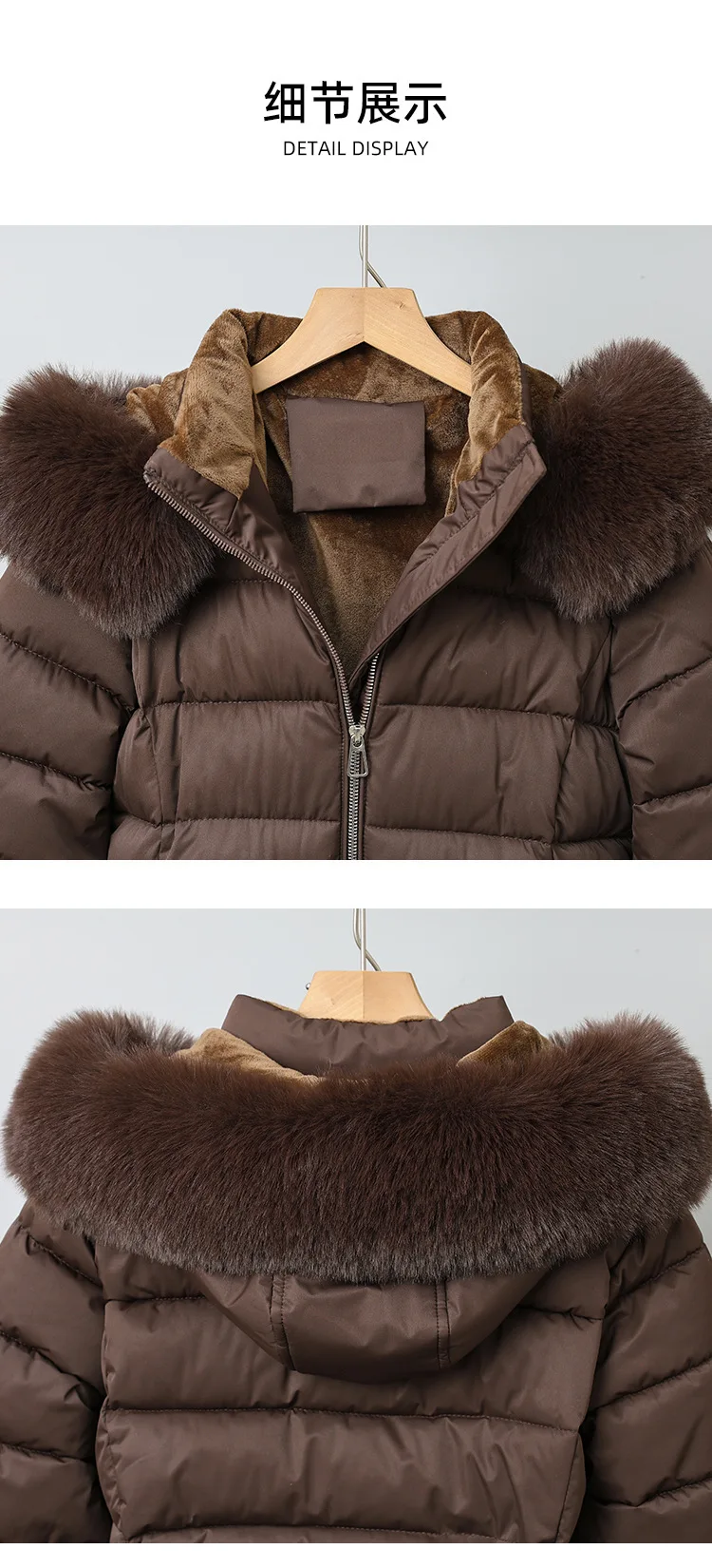 Winter Solid Color Long-sleeved Fur Collar Hooded Short Down Cotton Jacket Women's Slim Winter Thickened Versatile Warm Jacket
