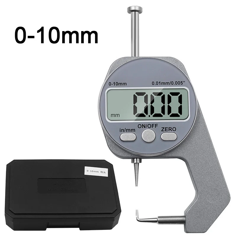 

10pcs 0-10mm Digital Thickness Gauge Flat Elbow Paper Electronic Thickness Gauge Pocket Digital Thickness Gauge Measuring
