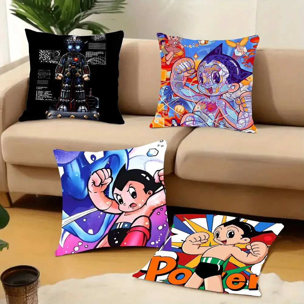 1PC Anime Astro Boy Pillow Case Square  Bedroom Sofa Leisure Comfort Cushion Car Home Decoration Pillowcase 40x40
