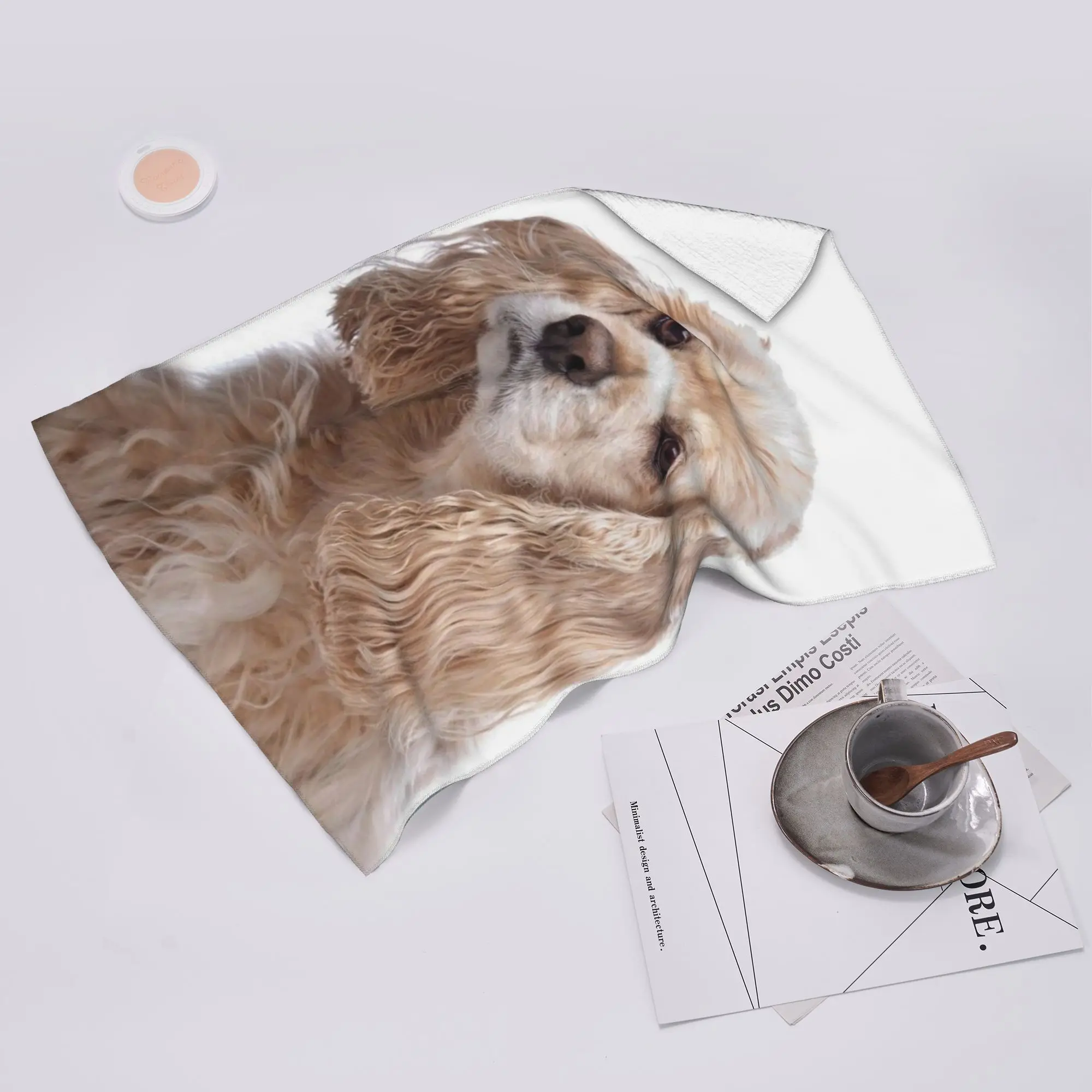 Custom American Cocker Spaniel Dog Animal Soft Face Towel Quick Dry Pool Bath Cotton Towels Absorbent Quick