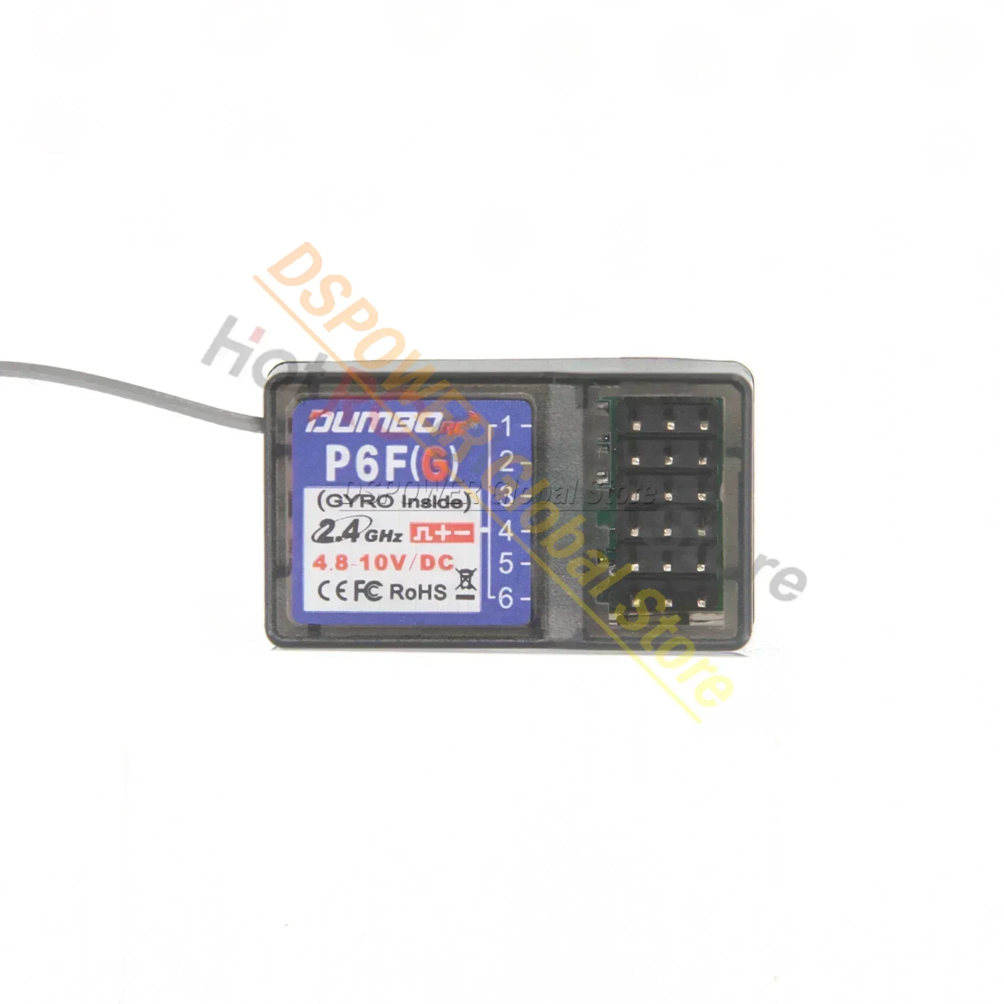 DUMBORC P6DC P10FG P4FMG P6FG MINI Empfänger 4CH 6CH 10CH 10 Kanal Gyro 4,8-10 V Spannung Rückkehr für X4 X6 DDF-350 RC Auto Boot