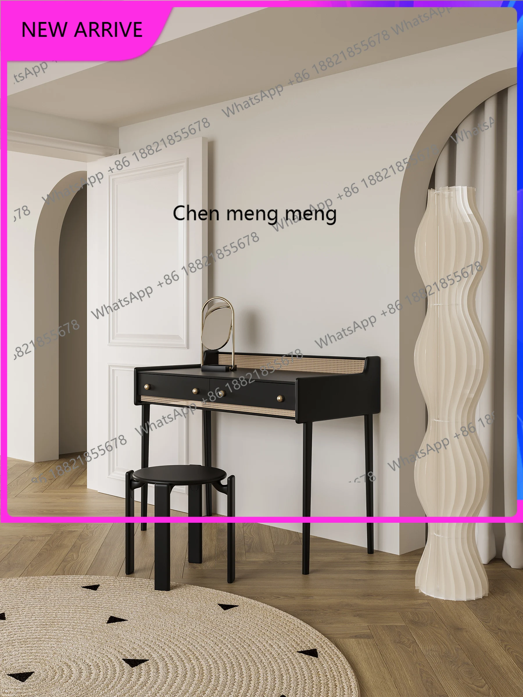 

Simple rattan dresser light luxury simple atmosphere bedroom furniture makeup table A