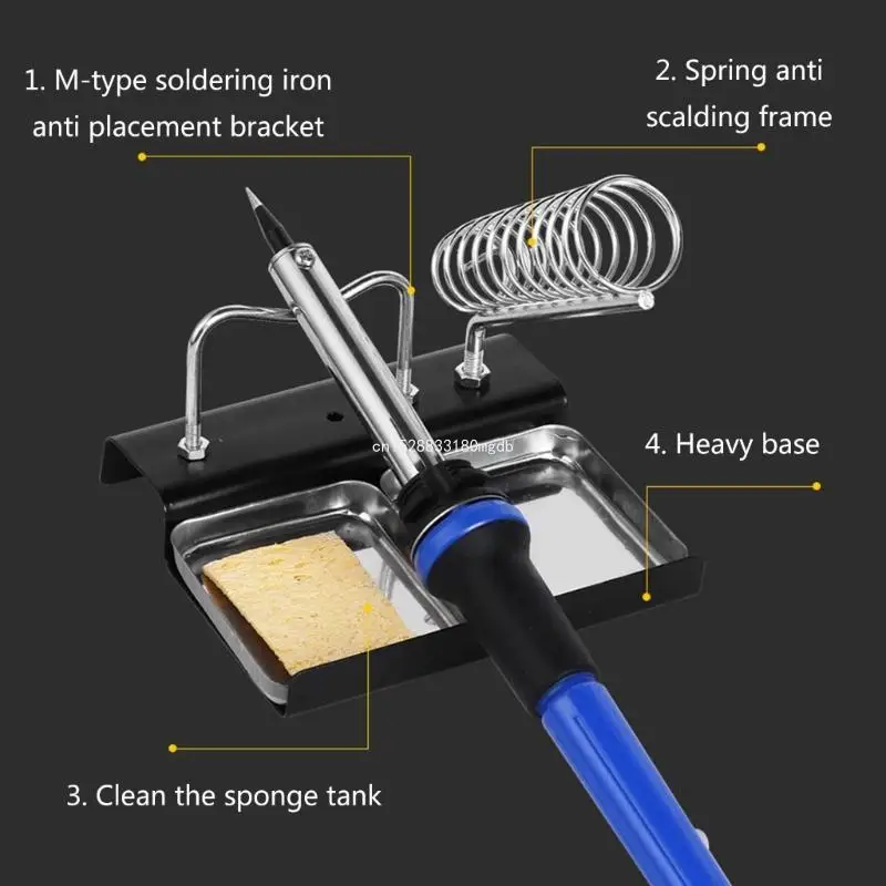 Metal Soldering Iron Stands Double Soldering Iron Holder for Electronics Repair Dropship