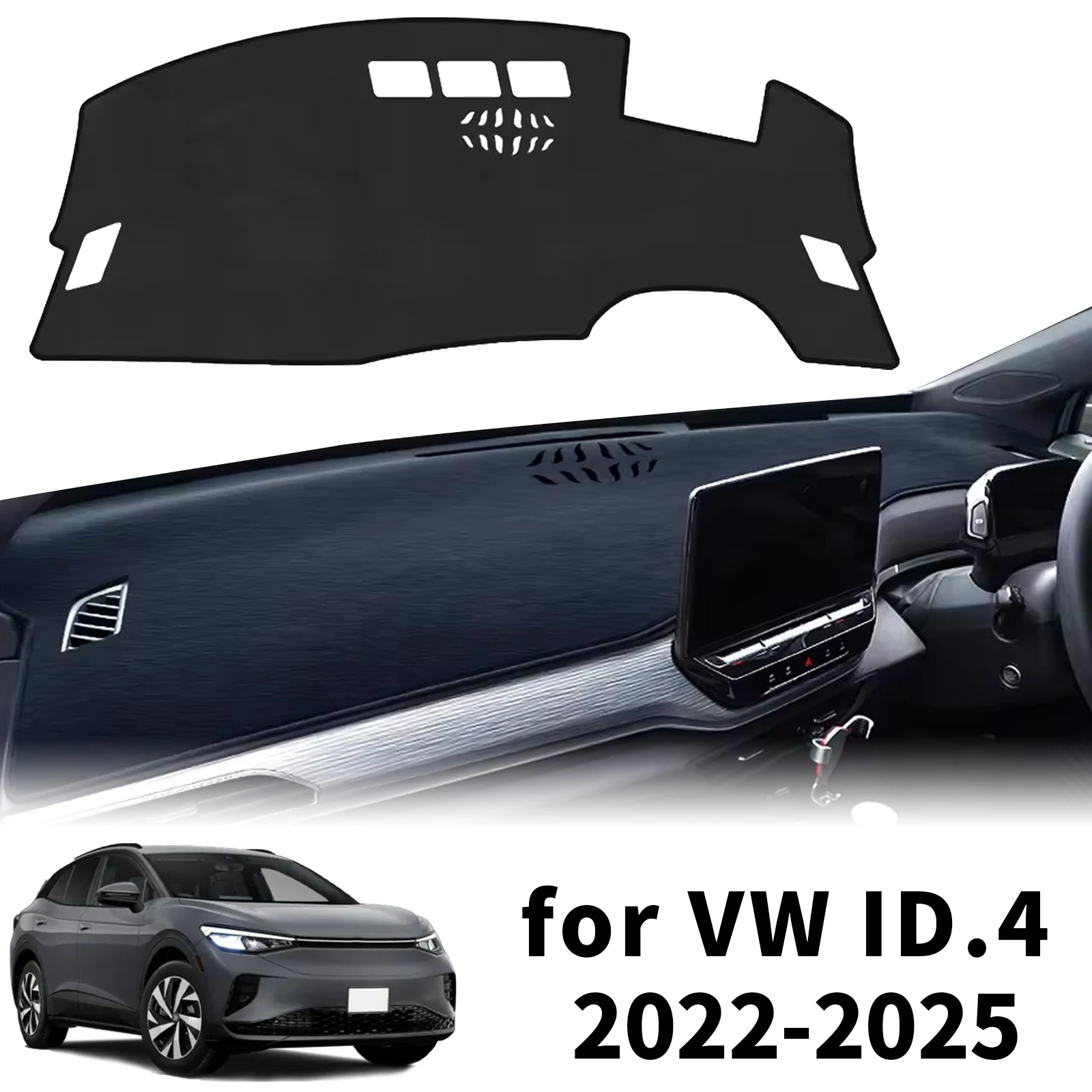 

for Volkswagen ID.4 VW ID4 2021-2025 Custom Fit Car Dashboard Cover Sunshade Dash Mat Anti‑Slip Dashmat Protector Pad