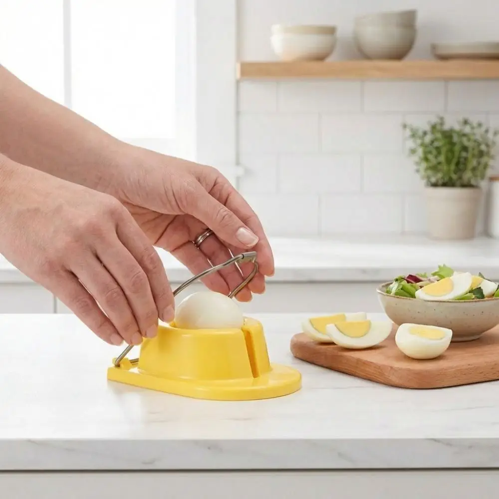 Handheld Boiled Egg Slicer Efficient Rust Resistant Songhua Eggs Divider Two Cutters Labor-saving Fruit Cutter Party Platters