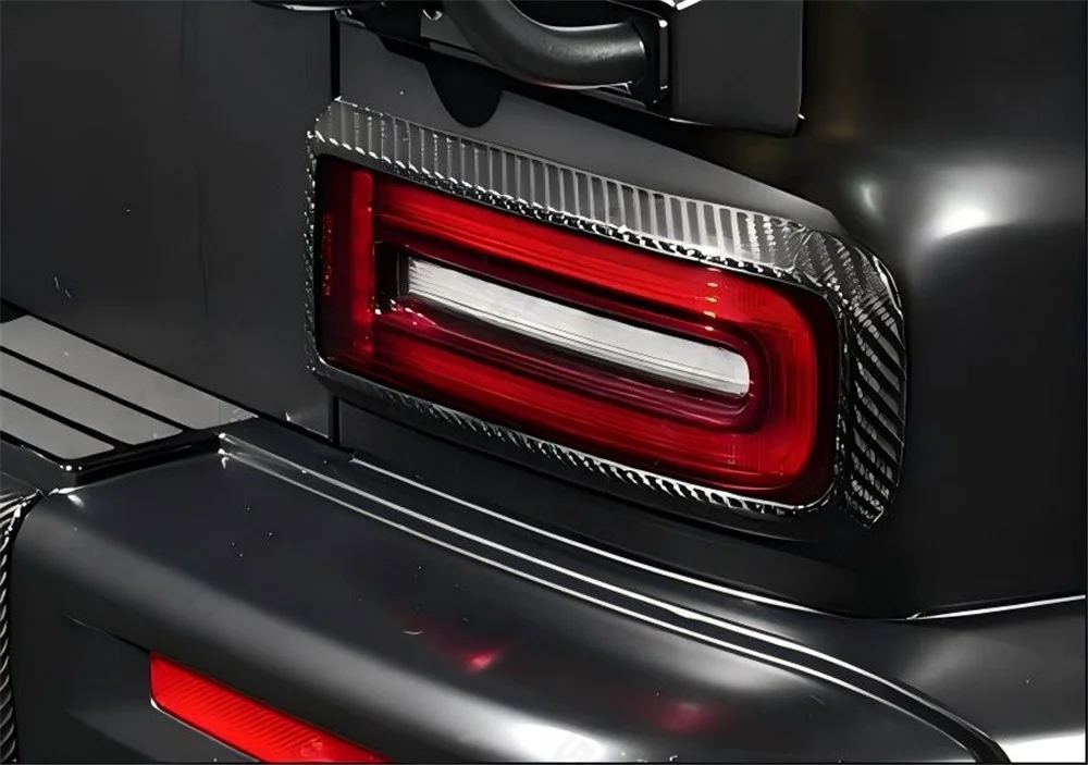 Dry Carbon Exterior Trim Cover Set Fit 2018-2026 G63 G Class W463A W464 W465 Turn Signal Rear Lamp Side Molding Hatch Handle view 3