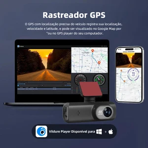 E-ACE Dash Cam UHD 4K للرؤية الليلية لكاميرا السيارة مع GPS واي فاي 24 ساعة تسجيل حلقة وقوف السيارات الأمامية بدقة 4K وعدسة خلفية مزدوجة 1080 بكسل أعلى 10 مبيعات هزاز 25 سم - رقم 8