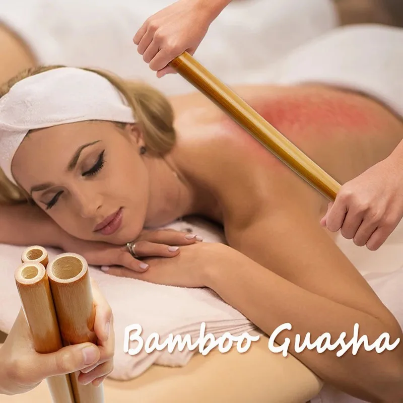 Natural Bamboo Massage Stick Wood Therapy Stick Gua Sha Massage Wood Therapy Tools for Body Contour Cupping Gua Sha Massager