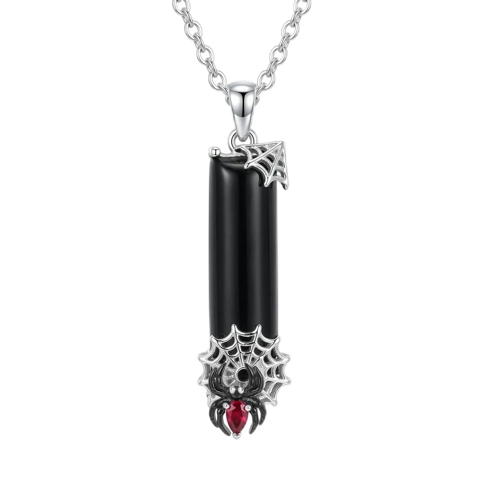 

Retro Spider Pendant Clavicle Chain Gothic 3D Web Necklace Unisex Dark Punk Party Jewelry