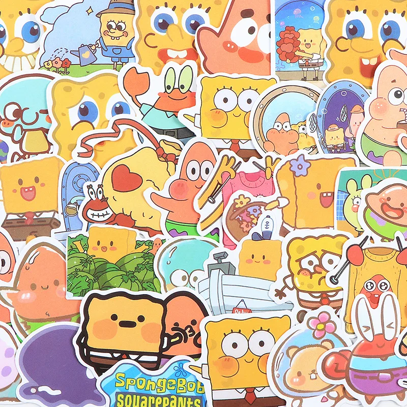 SpongeBob SquarePants Stickers Cartoon Animation Emoticons Phone Case Decoration Handnet Stickers