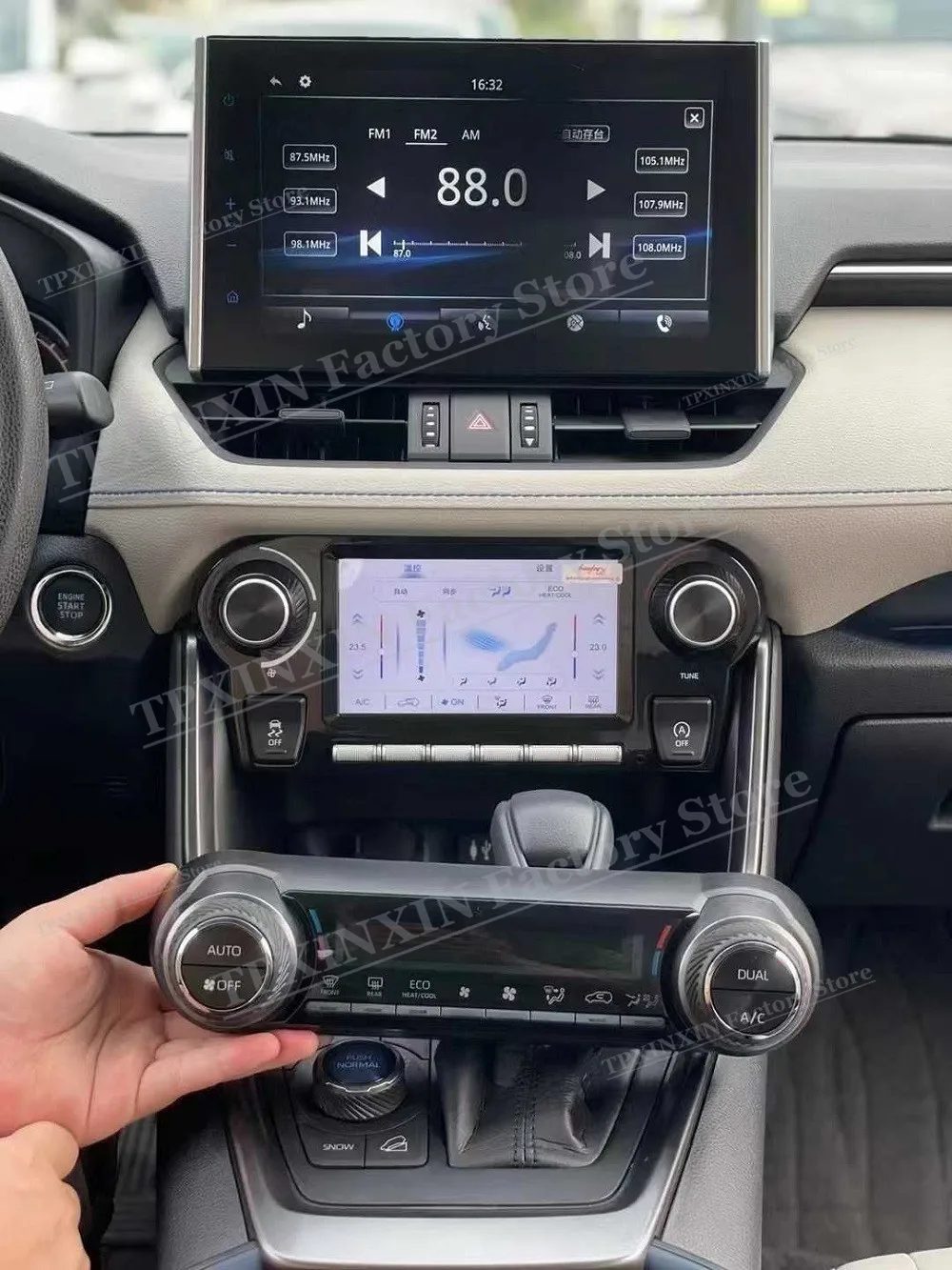 AC Panel Air Conditioner For Toyota RAV 4 RAV4 Wildlander 2020~2024 Atmosphere Lamp A/C Panel AC LCD HD Touch Screen Head unit
