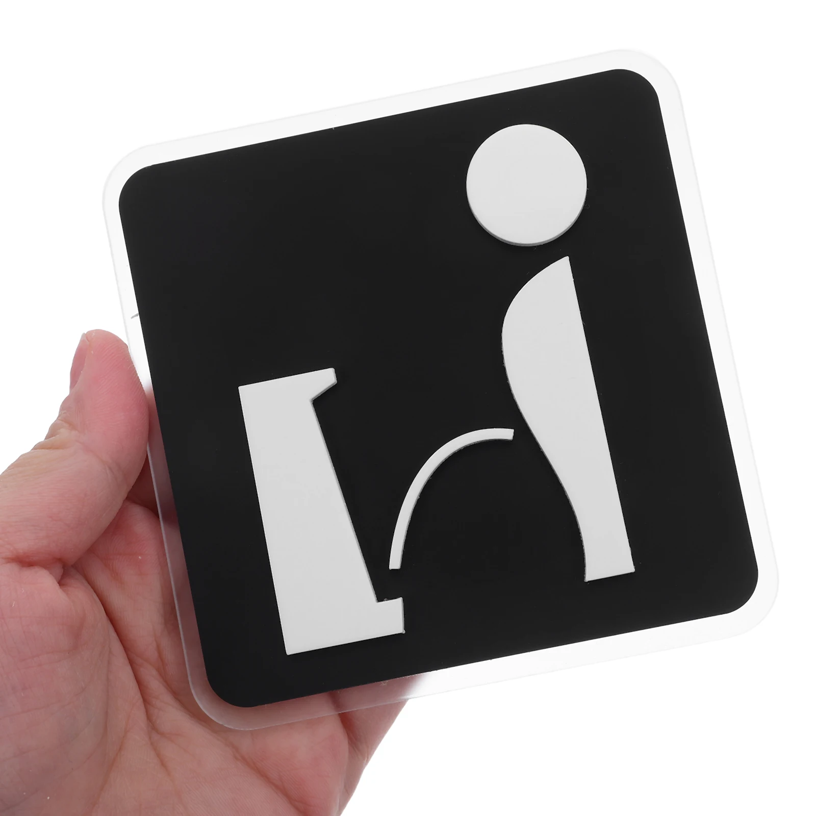 Bathroom Urinal Sign Self Adhesive Acrylic Toilet Sign Restroom Door Stickers Men Toilet Urinal Art WC Urinal Sign