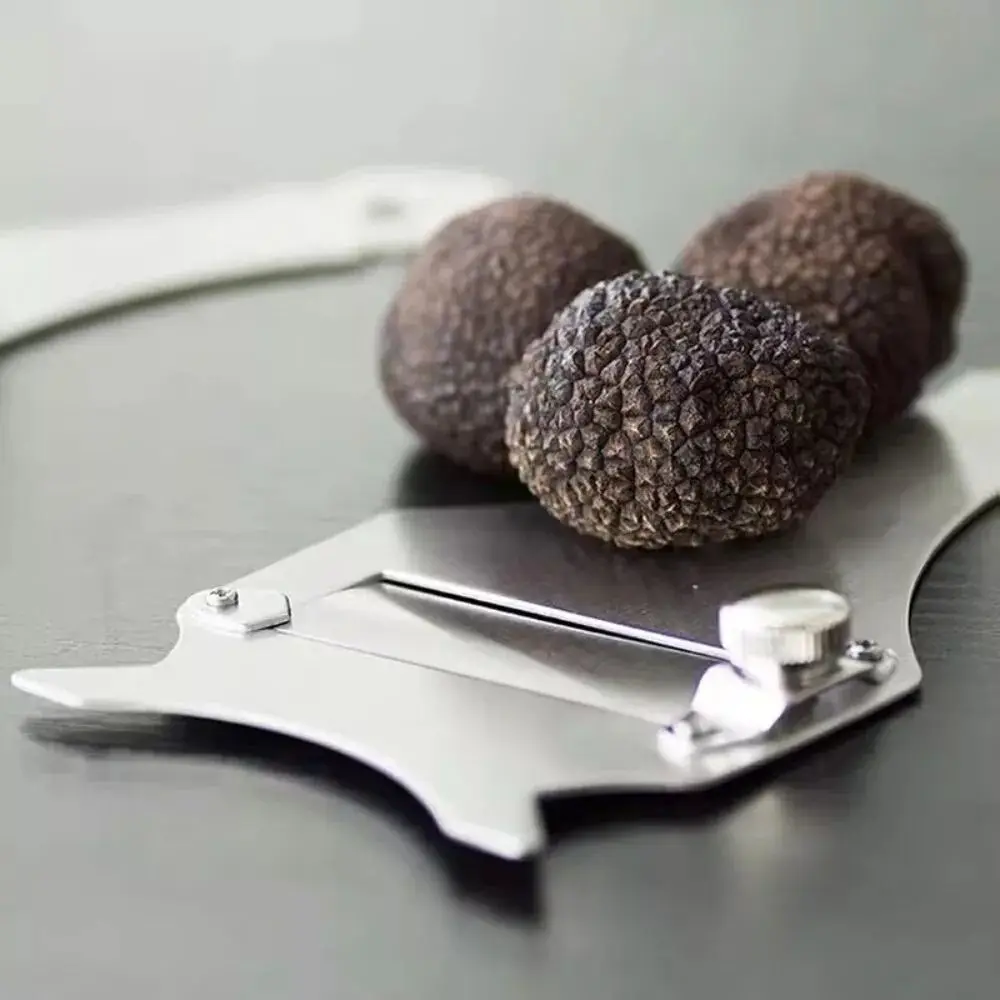 Rebanador de rollo de mantequilla y trufa de acero inoxidable, espesor de rebanada ajustable, cepilladora de Chocolate, suministros de cocina de alta dureza