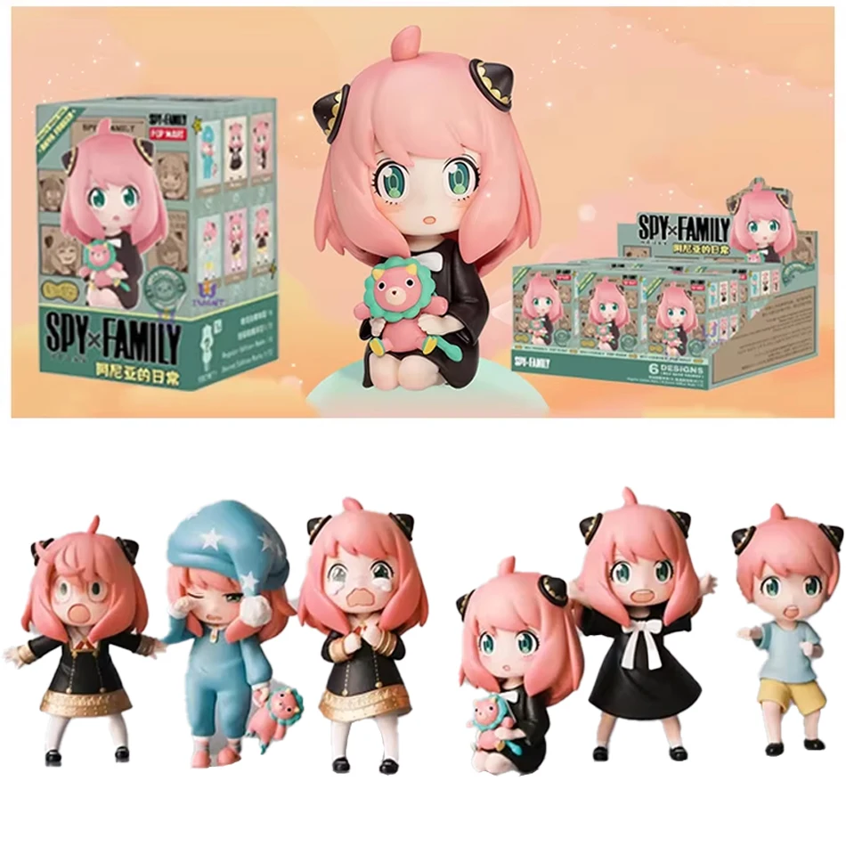 1:1 Reprint Spy X Family Anya Seria Blind Box Zabawki Urocze Figurki Lalki Mystery Box Model Niespodzianka Torba Prezent Urodzinowy Dla Dziewczynek