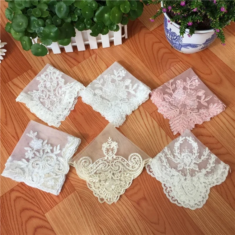 

Variety Square 26cm Modern Minimalist Mesh Lace Beaded Embroidered Placemat Coffee Cup Cushion Vase Pad Decor Coaster Fabric