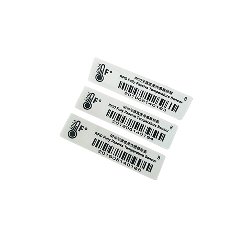 Etichetta RFID UHF da 10 pezzi Etichetta adesiva per temperatura Etichetta RFID per temperatura passiva a lungo raggio per la gestione della temperatura della catena del freddo