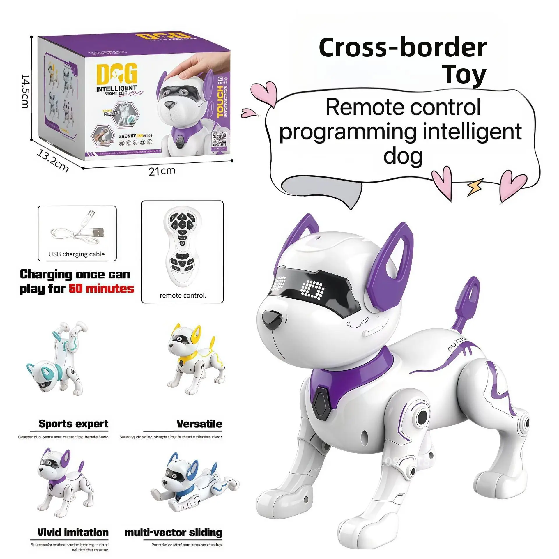 

Stunt intelligent programming machine dog multifunctional touch remote control pet puppy electric children's sensing toy