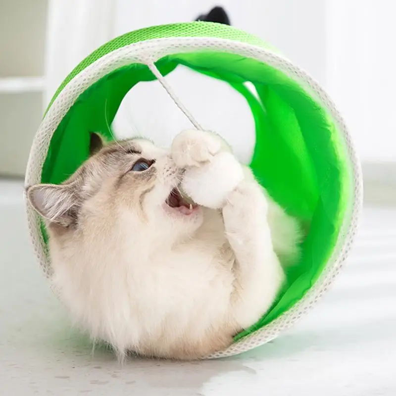 

Cat Tunnel Toy Foldable Bored Cat Interactive Toy Tube Playful Pet Activity Game For Kittens Rabbits Puppies Cobayas Indoors And