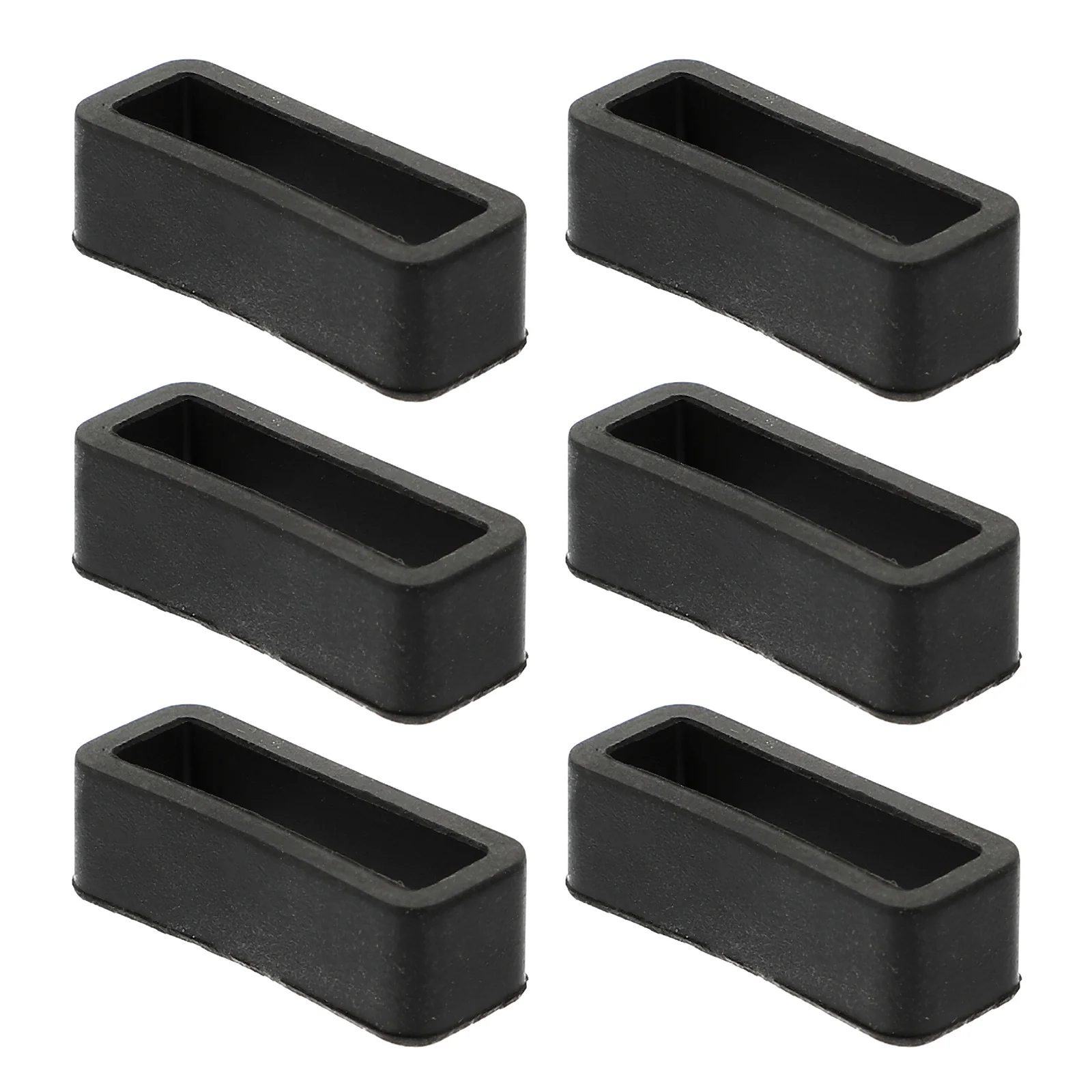 6 قطعة حلقة سوداء سيليكون حزام الساعات التجنيب لاستبدال حزام الساعة الذكية حزام الساعة أجزاء حلقة اكسسوارات ديكور #6