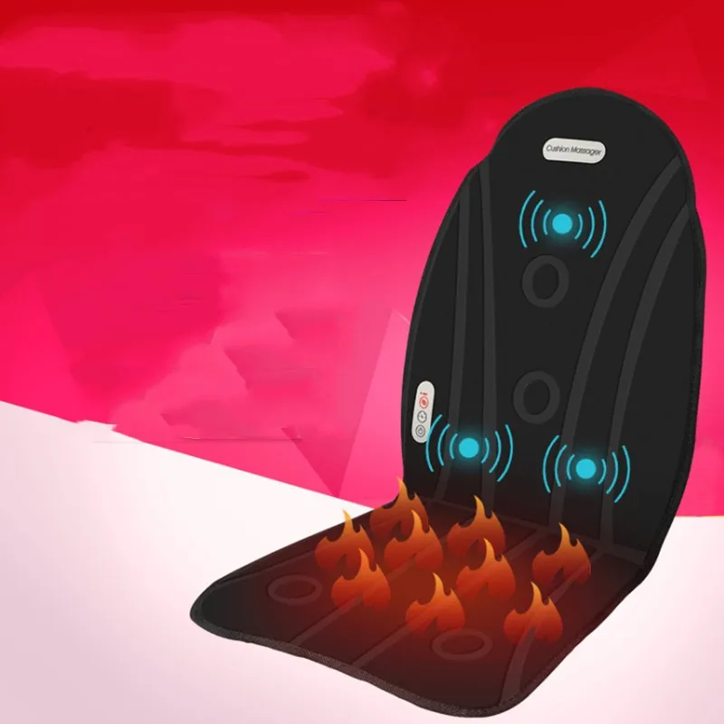 

220V Multi-function car cushion heating body vibration massage massage cushion for leaning on of the waist back massager