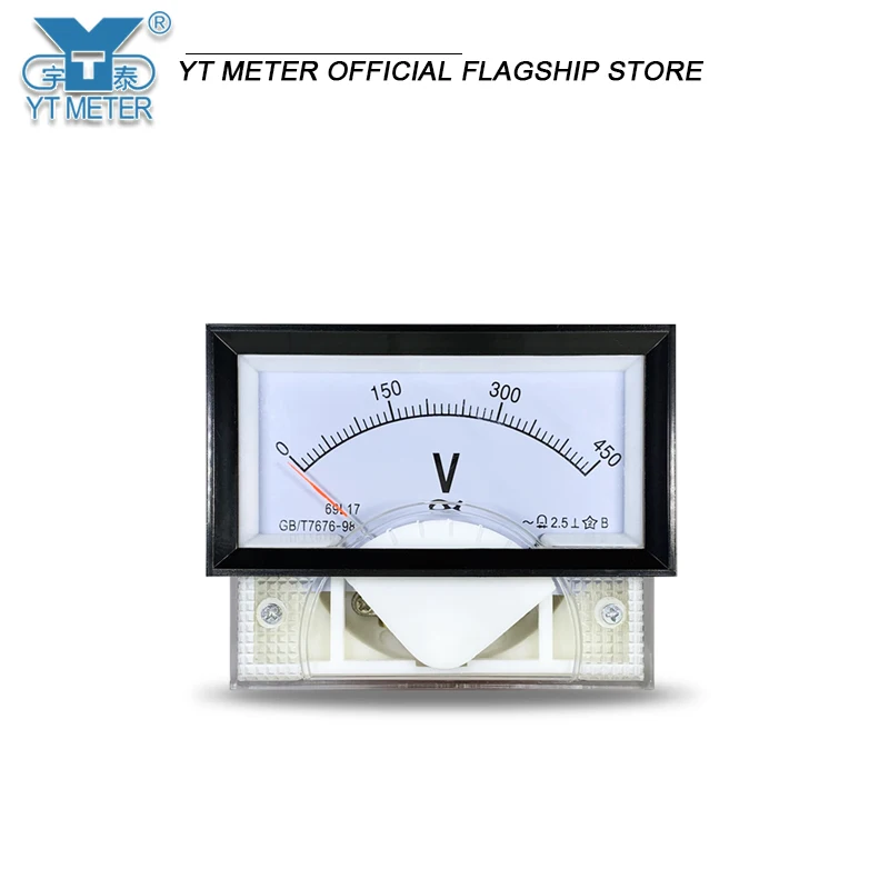 69L17 AC Voltmeter 100v 250v 300v 450v 500v pointer ac voltmeter 69t17 black box