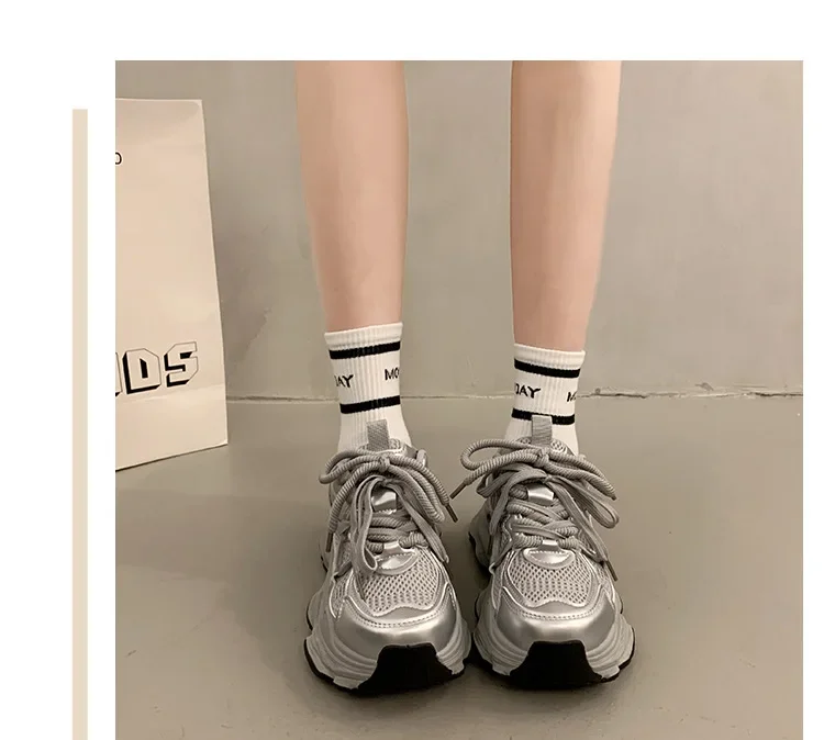 2026 Plateau-Sneaker für Damen, lässige, rutschfeste Sportschuhe mit dicker Sohle, bequeme Freizeitschuhe für Damen, Zapatos Mujer – Detail 11