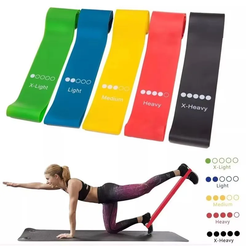 1/2/4 pçs faixas de borracha de resistência de yoga fitness faixas elásticas ginásio treinamento de força pilates látex elástico equipamentos internos