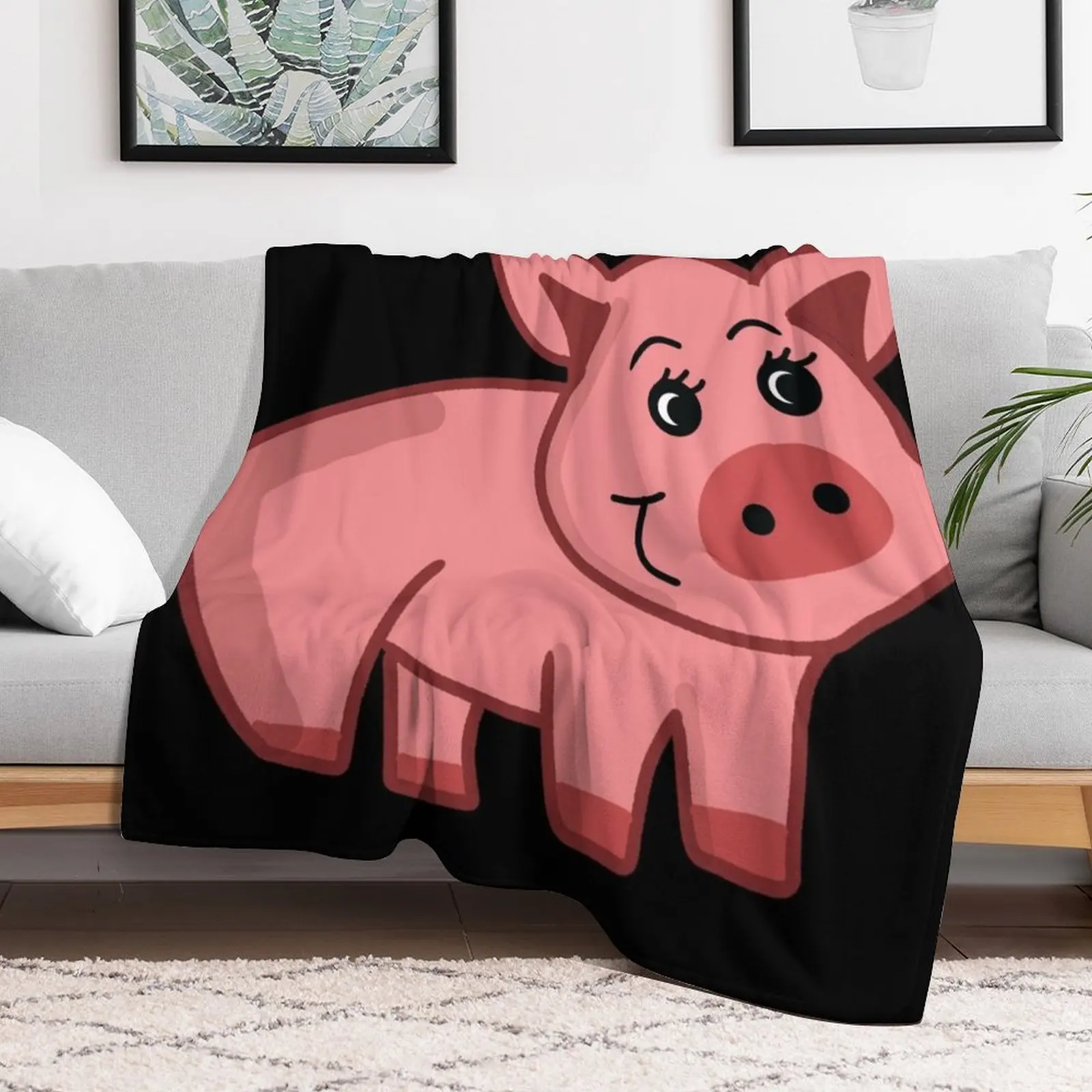 Cute Piggies Throw Blanket Thermals For Travel for sofa Blankets