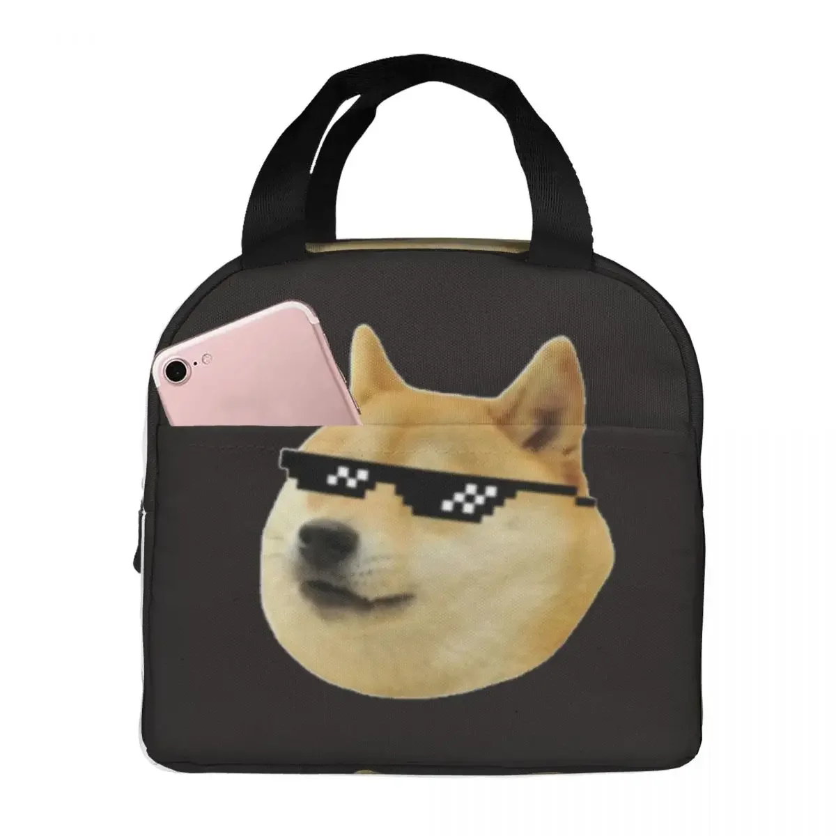 

Doge Shiba Inu Memes Сумки для обеда Изолированная коробка для бенто Водонепроницаемая сумка для обеда Многоразовые сумки для пикника Термосумка-холодильник для женщин