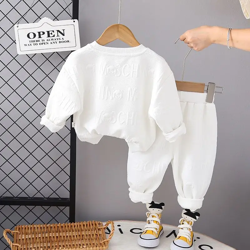 Children\'s Clothing Spring and Autumn New Baby Boys Long sleeved Sweater Pants Two Piece Set  Boys Tracksuits Outfit for Kids