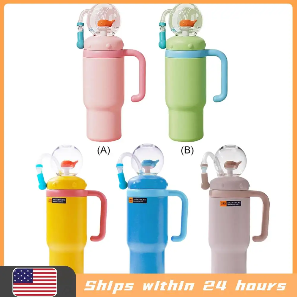 

Детская кружка-поильник «Кит» 710 мл (24 унции) с соломинкой, из нержавеющей стали, с ручкой и 2 крышками