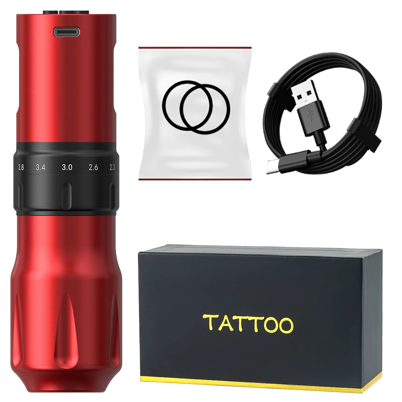 

Professional 2.0-4.2mm Adjustable Stroke Wireless Ta ttoo Machine Pen for Beginners Artists Body Art