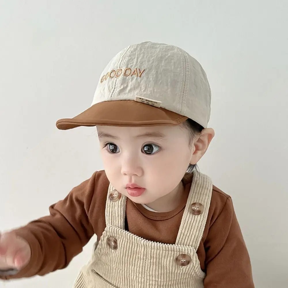 Korean Summer Letter Baseball Cap Soft Thin Baby Peaked Hat Quick-drying Breathable Children Visors Cap Boys Girls