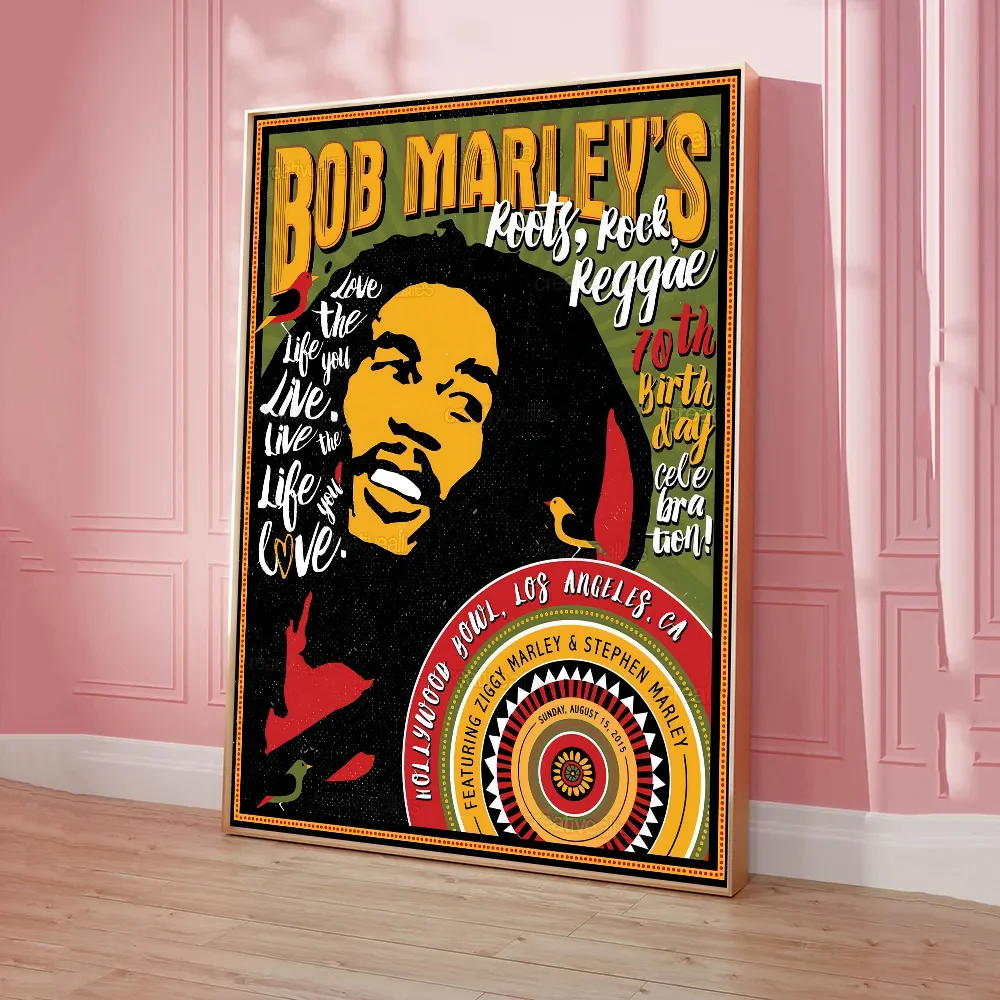 Bob Marley DIY Sticky Poster Waterproof Paper Sticker Coffee House Bar Home Decor