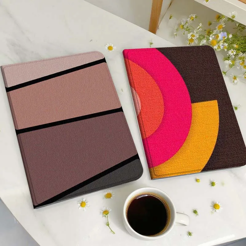 

Gradient Brown Color Block Gift Tablet Case For Huawei Honor MatePad MediaPad Air 5 6 7 11 V6 V7 V8 V9 X9 X8 T10 T10s C5e T5