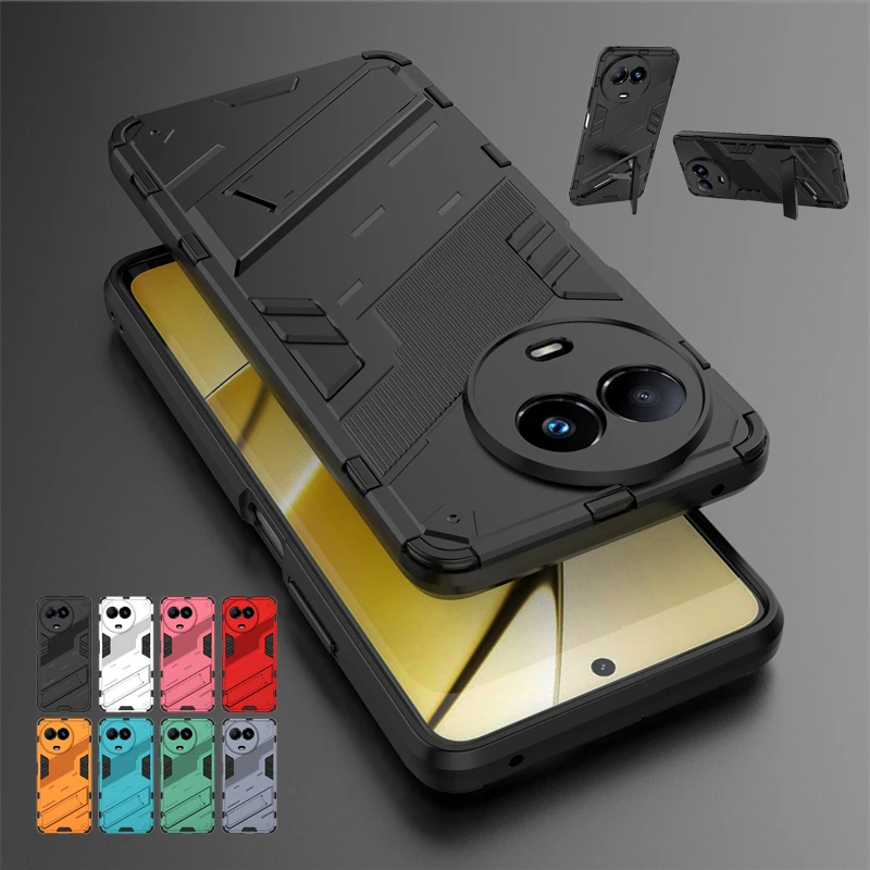 

For OPPO Realme 11X 5G Case Cover Realme 11X 5G Capas Shockproof Armor Phone Bumper Kickstand Holder Cover Realme 11X 5G Fundas