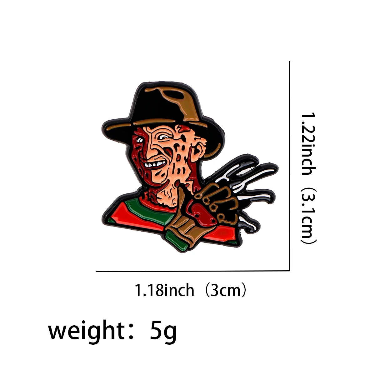 Horror Movies Figure Enamel Pin Brooches for Clothes Badges on Backpack Bags Collar Hat Badge Lapel Pins Jewelry