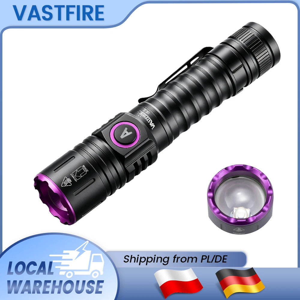 Torcia UV 365nm ricaricabile tramite USB, torcia a luce nera per rilevare urina di animali domestici e per verificare la veridicità delle banconote, torcia UV impermeabile con LED 365nm, disponibile