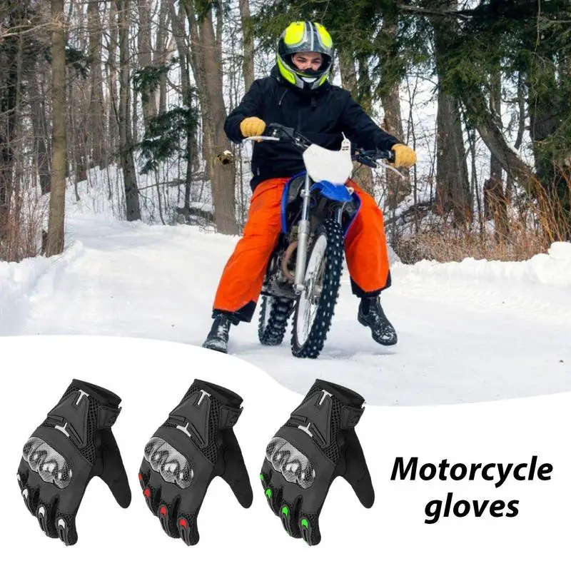 

Touchscreen Motorcycle Gloves For Men Windproof Warm Gloves Men For Snowmobile Motorcycle Riding Mittens Cold Weather Gear For